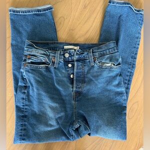 Levi’s wedgie straight blue jeans